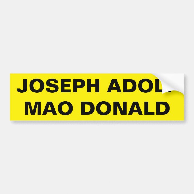 DICTATORS BUMPER STICKER (Front)
