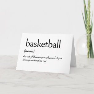 Dictionary Definition For BASKETBALL Card