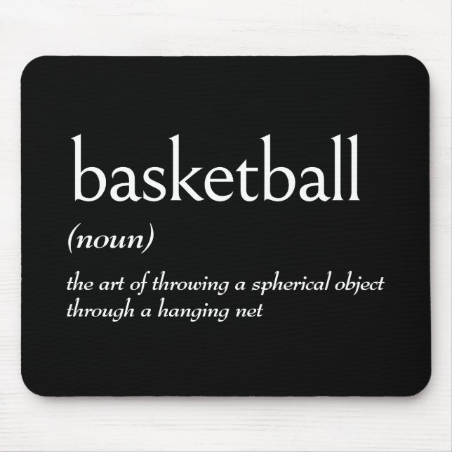 Dictionary Definition For BASKETBALL Mouse Mat (Front)