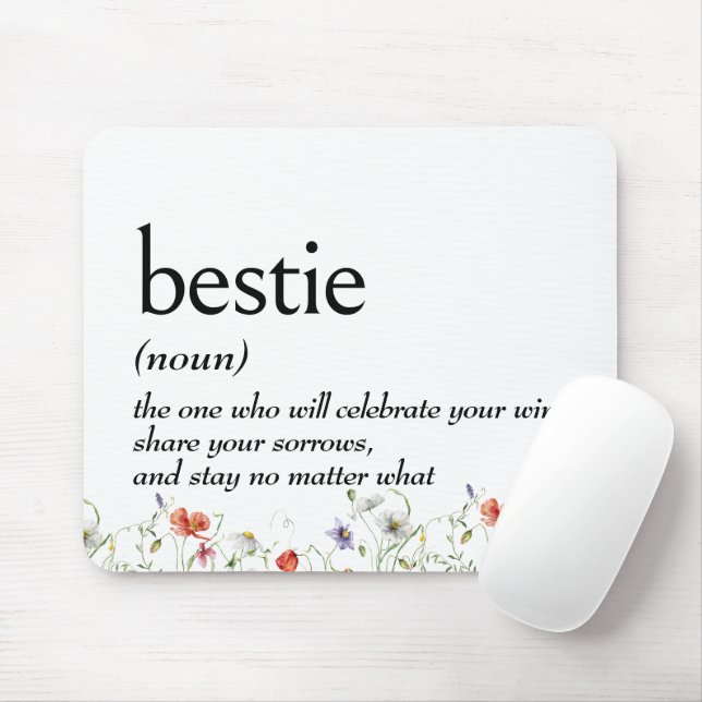 Dictionary Definition For BESTIE Mouse Mat (With Mouse)
