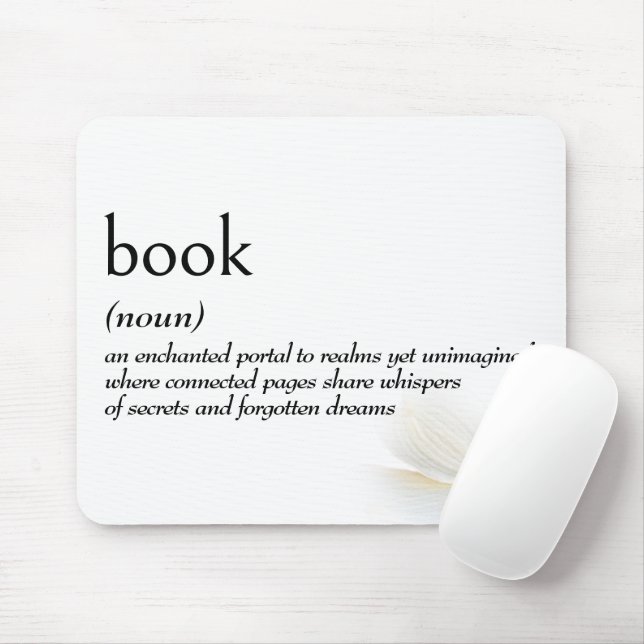 Dictionary Definition For BOOK Mouse Mat (With Mouse)