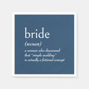 Dictionary Definition for BRIDE Napkin