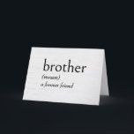 Dictionary Definition For BROTHER Birthday Card<br><div class="desc">Definition of BROTHER in black text on a whitewashed wood background for Brother's birthday.
Inside text can be changed.</div>