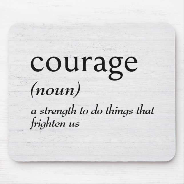 Dictionary Definition For COURAGE Mouse Mat (Front)