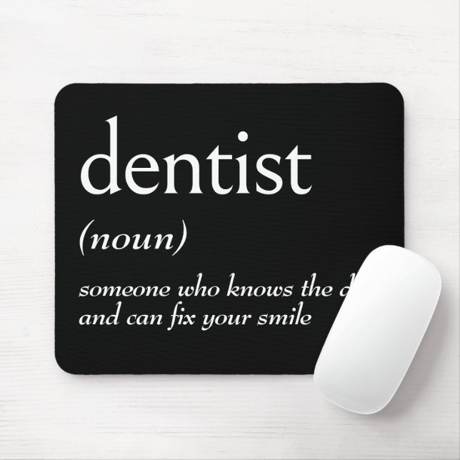 Dictionary Definition For DENTIST Mouse Mat (With Mouse)