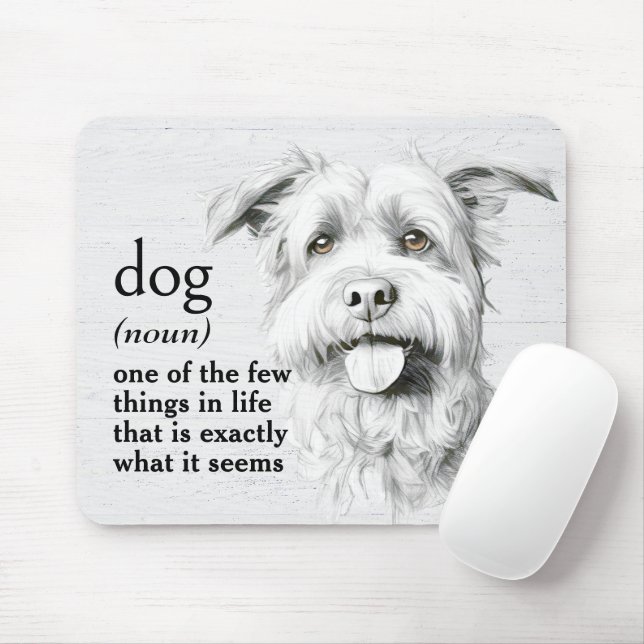 Dictionary Definition for DOG Mouse Mat (With Mouse)