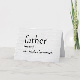 Dictionary Definition For FATHER Birthday Card