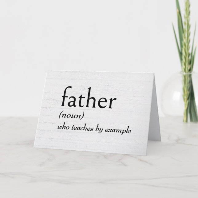 Dictionary Definition For FATHER Birthday Card (Front)
