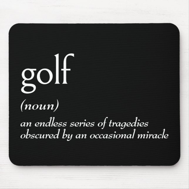 Dictionary Definition For GOLF Mouse Mat (Front)