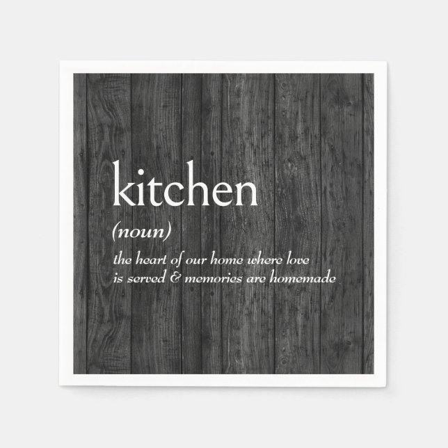 Dictionary Definition For KITCHEN Napkin (Front)