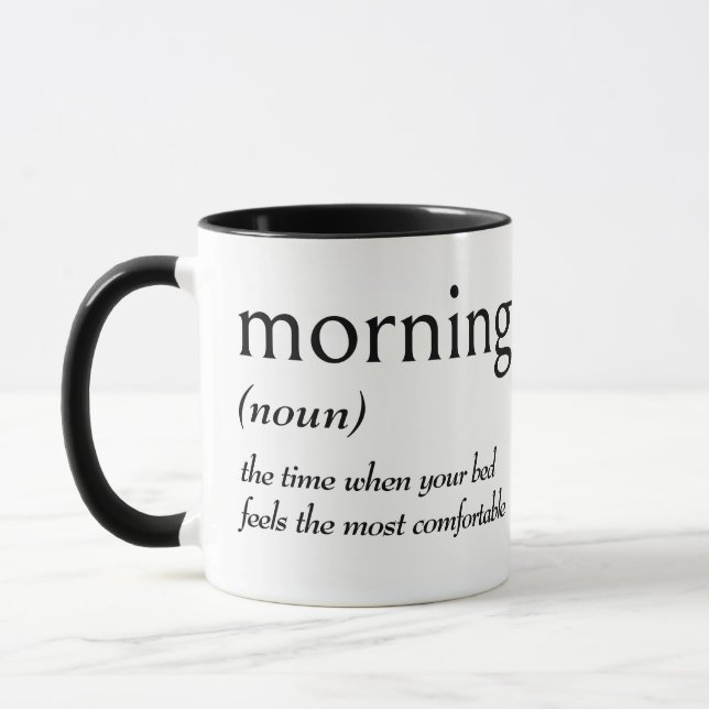 Dictionary Definition for MORNING Mug (Left)