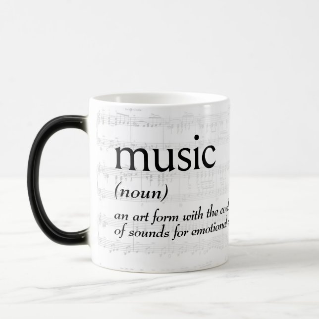 Dictionary Definition For MUSIC Magic Mug (Left)