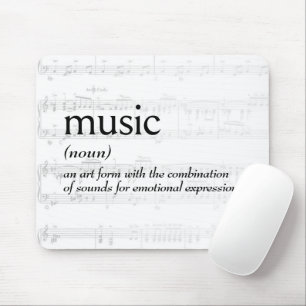 Dictionary Definition For MUSIC Mouse Mat