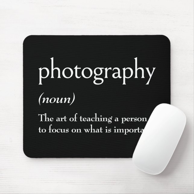 Dictionary Definition For PHOTOGRAPHY Mouse Mat (With Mouse)
