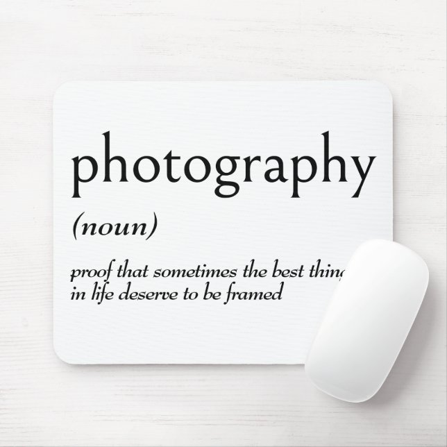 Dictionary Definition For PHOTOGRAPHY Mouse Mat (With Mouse)