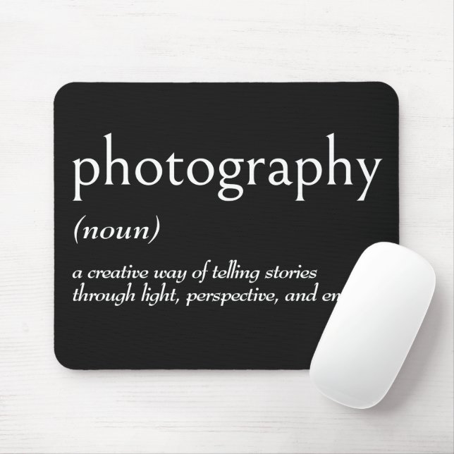 Dictionary Definition For PHOTOGRAPHY Mouse Mat (With Mouse)