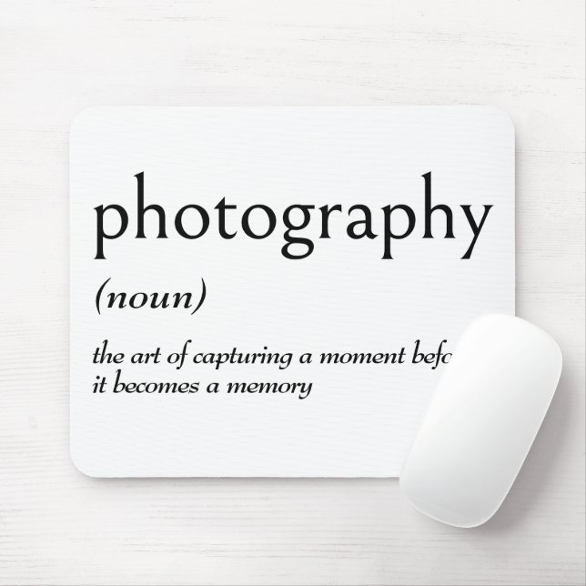 Dictionary Definition For PHOTOGRAPHY Mouse Mat (With Mouse)