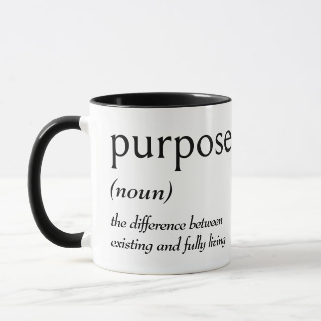 Dictionary Definition for PURPOSE Mug (Left)