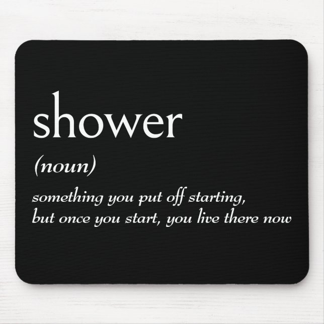 Dictionary Definition For SHOWER Mouse Mat (Front)