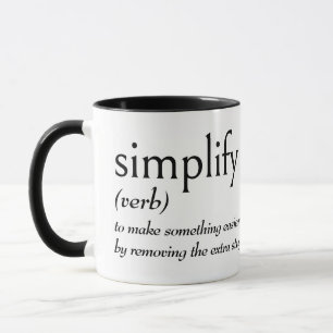 Dictionary Definition for SIMPLIFY Mug