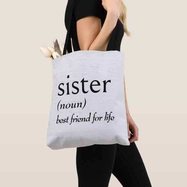 Dictionary Definition For SISTER Tote Bag (Close Up)