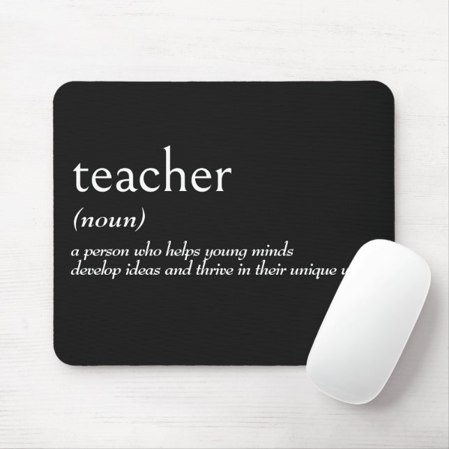 Dictionary Definition For TEACHER Mouse Mat (With Mouse)