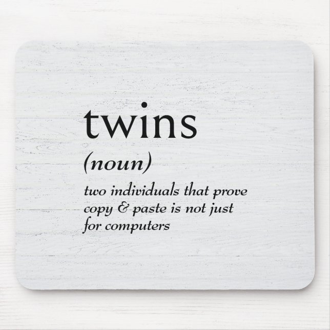 Dictionary Definition For TWINS Mouse Mat (Front)