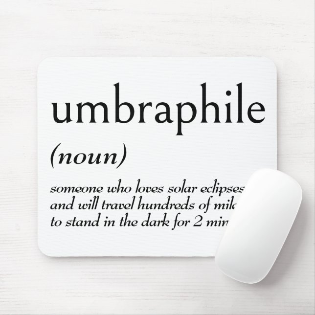 Dictionary Definition for UMBRAPHILE Mouse Mat (With Mouse)