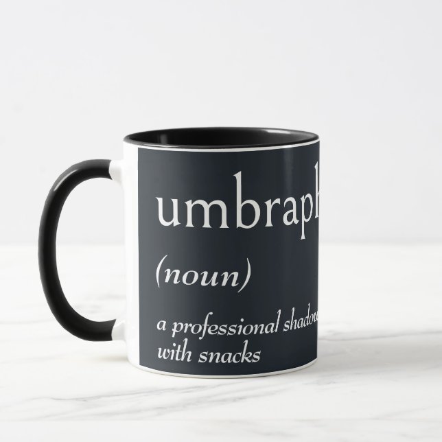 Dictionary Definition for UMBRAPHILE Mug (Left)