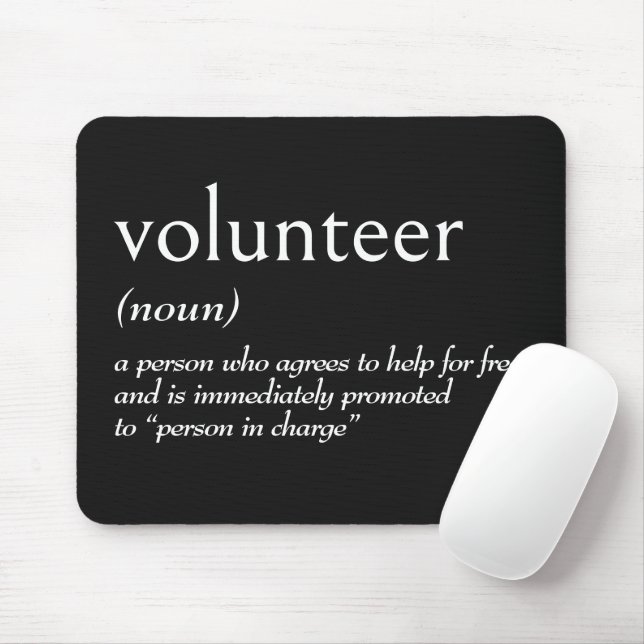 Dictionary Definition For VOLUNTEER Mouse Mat (With Mouse)