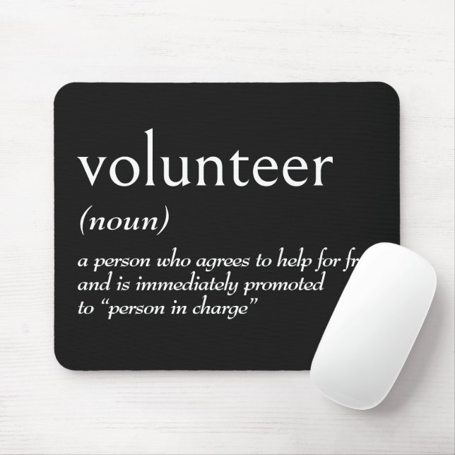 Dictionary Definition for VOLUNTEER Mouse Mat (With Mouse)