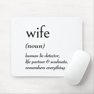 Dictionary Definition for WIFE Mouse Mat