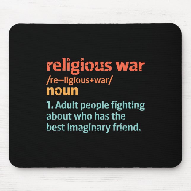Dictionary Sarcastic Definition Religious War Defi Mouse Mat (Front)