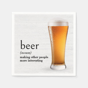 Dictionary's Definition For BEER Napkin
