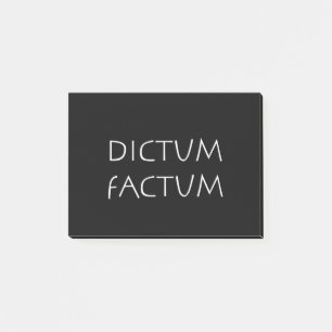 Dictum factum post-it notes