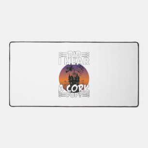 Did Hear Cork Pop Halloween Haunted House Corkscre Desk Mat