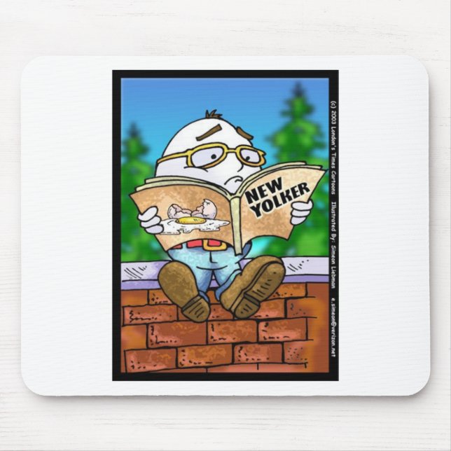 Did New Yorker Kill Humpty Dumpty? Cartoon Gifts Mouse Mat (Front)