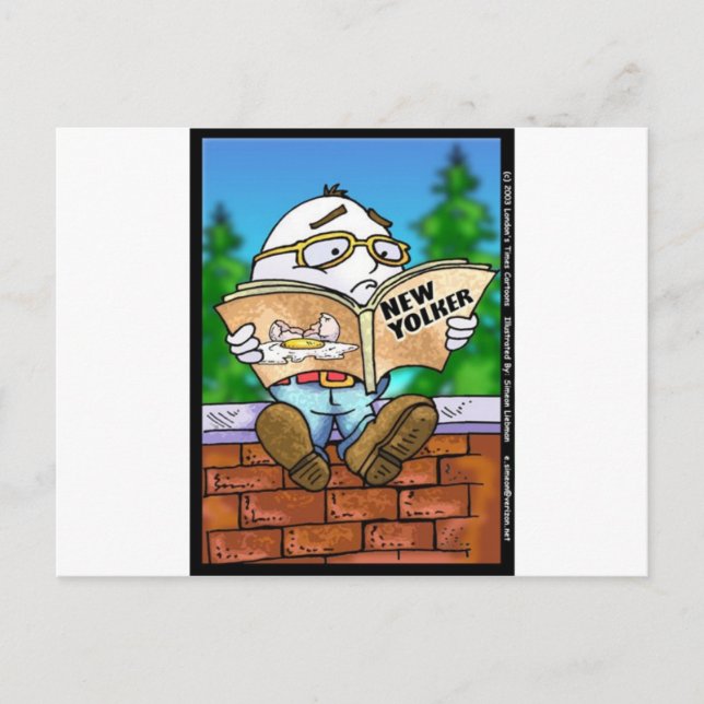 Did New Yorker Kill Humpty Dumpty? Cartoon Gifts Postcard (Front)