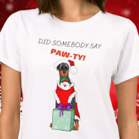 Did Somebody Say Paw-Ty Cute Doberman Christmas
