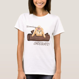 Did Somebunny Say CHOCOLATE Ladie's Long Sleeve T-Shirt