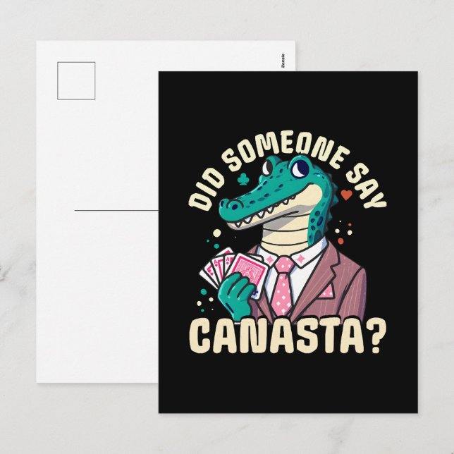 Did Someone Say Canasta Holiday Postcard (Front/Back)