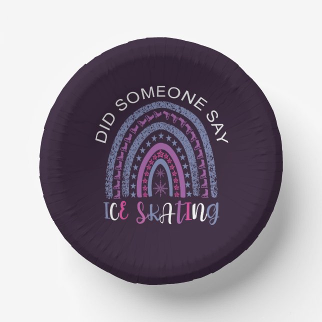 Did Someone Say Ice Skating Paper Plate (Front)