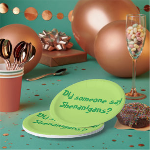 Did Someone Say Shenanigans? St. Patrick's Day Paper Plate