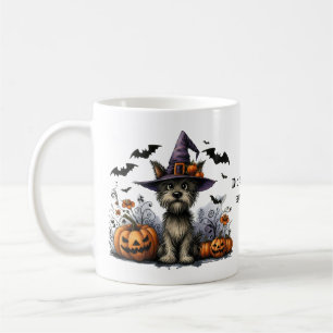 Did Someone Say Treat? Cute Dog in Witch's Hat  Coffee Mug