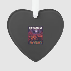 Did Someone Say Treat Halloween Alpaca Witch Moon Ornament