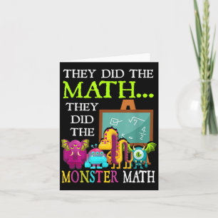 Did The Math Did The Monster Math Funny Halloween Card