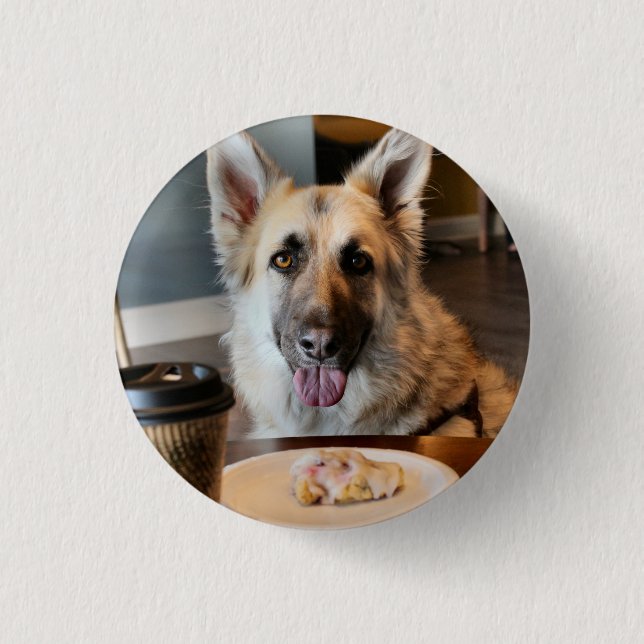 Did you get yourself anything?  3 cm round badge (Front)