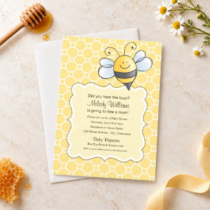 Did You Hear the Buzz Bumblebee Baby Shower Invitation