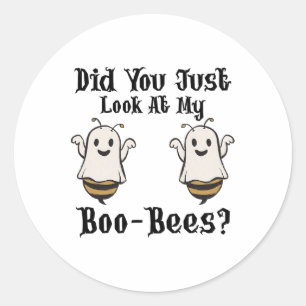Did You Just Look At My Boo-bees Funny Halloween G Classic Round Sticker