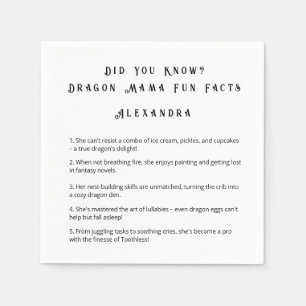 Did You Know? Dragon Mama Fun Facts Napkin